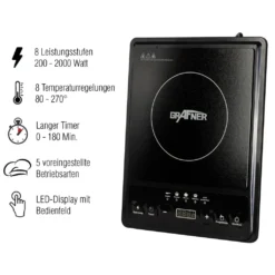 Grafner® Induktions-Kochplatte 2000 Watt IK10860 -Bosch Verkäufe ac9bdf0478857ca736bc7f56fd13f429