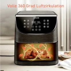 Cosori Premium 5,5-Liter Heißluftfritteuse Mit Spießgestell, Schwarz -Bosch Verkäufe ad7a97cf30f183c52528d44ac74950c2