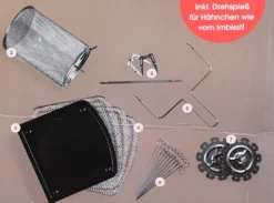 GOURMETmaxx Heißluft-Fritteuse Digital - Fritteuse, Ofen & Drehgrill In Einem - Heißluftfritteuse - Schwarz XXXL Heißluft Fritteuse Airfryer Digital Backofen Fettfrei Drehgrill 9L Pommes -Bosch Verkäufe ae9f0af411211bfca78a4fad43c42a5f