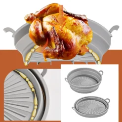 7.5'' Zusammenklappbarer Heißluftfritteusen-Silikontopf Grau Silikon Backkorb Kompaktfriteusen -Bosch Verkäufe af87099aff13ee5f10b7077ed9754cde