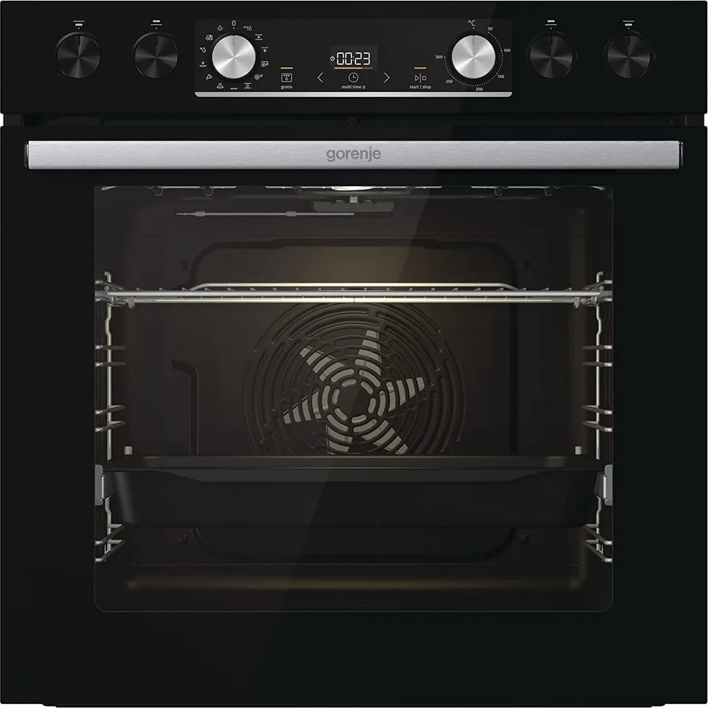 Gorenje Black Set 4 Einbauherd-Set Mit Glaskeramik-Kochfeld Mit Edelstahlrahmen, Heißluft - 77L XXL Volumen - ExtraSteam - GentleClose - EcoClean - AirFry - PizzaMode - PerfectGrill - Teleskopauszüge - Schwarz 4 Gorenje Black Set 4 Einbauherd-Set Mit Glaskeramik-Kochfeld Mit Edelstahlrahmen, Heißluft - 77L XXL Volumen - ExtraSteam - GentleClose - EcoClean - AirFry - PizzaMode - PerfectGrill - Teleskopauszüge - Schwarz – Bild 2