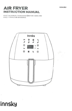 Innsky Heißluftfritteuse 5,5L XXL, 1700W Heissluftfriteuse Mit Digitalem LED-Touchscreen Und 8 Programmen