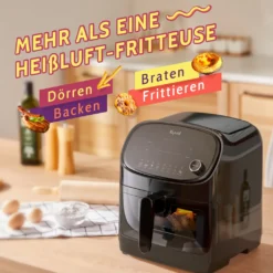 KYVOL Heißluftfritteuse XXL, 5,7L Heißluft-Fritteuse Mit Digitalem LED-Touchscreen, Fritteusen Airfryer Mit Sichtfenster 8 Kochprogrammen, Rezepte Auf Deutsch, Antihaft-Frittierkörben, Ohne Fett, 1350W -Bosch Verkäufe b54d550f4be4abe6ea9d9faea03f0f8c