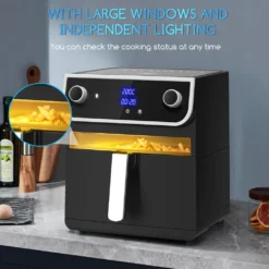 Aigostar - Ölfreie Fritteuse 8 L， Heißluftfritteuse Mit Klarsichtfenster， 1700 W， Doppelknopf & Doppel-LED-Touchscreen Heißluftfritteuse， 12 Voreingestellte Funktionen， Doppelkorb， Spülmaschinenfest， BPA-frei -Bosch Verkäufe b554b10318c1a42f39c3c58c462fbc3a
