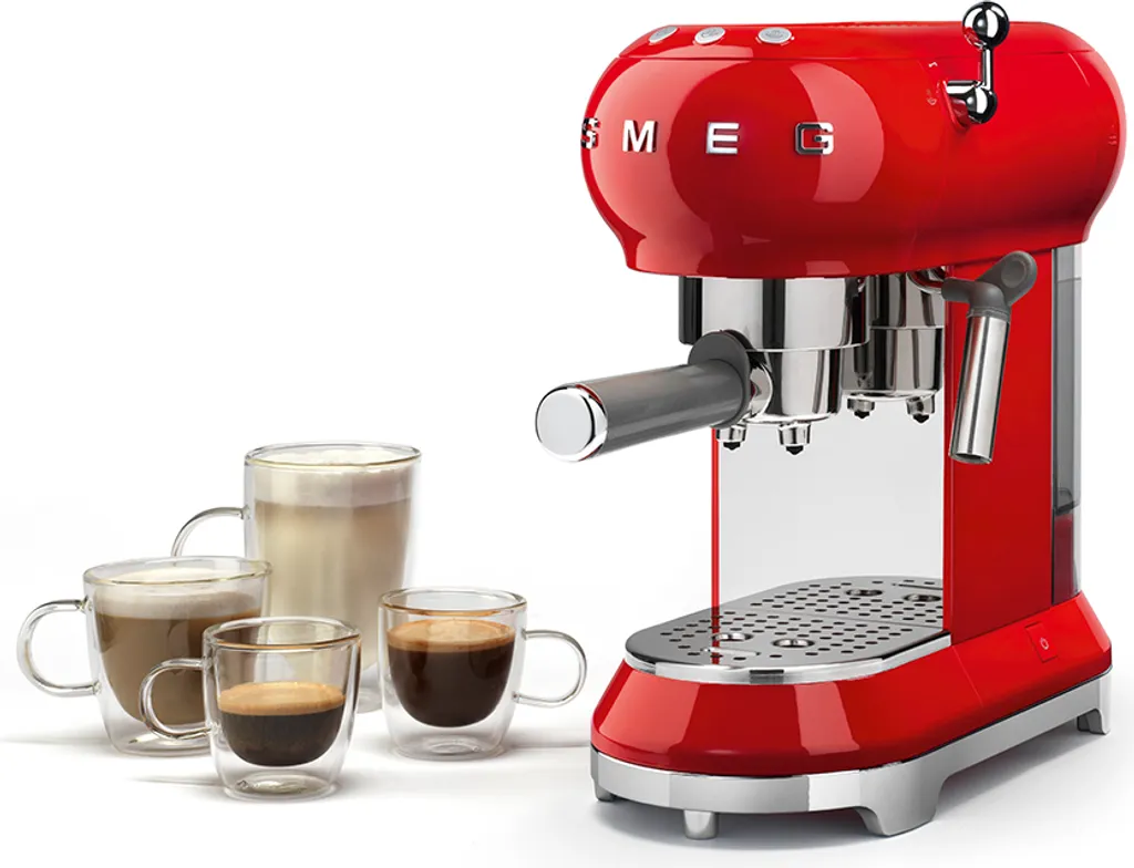 SMEG Espresso Kaffeemaschine Rot ECF01RDEU 6 SMEG Espresso Kaffeemaschine Rot ECF01RDEU – Bild 4