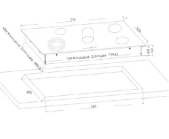 PKM Glaskeramik-Kochfeld Ceranfeld Mit Edelstahlrahmen EB-C5-3KBTC Touch Control 77cm -Bosch Verkäufe b7ef4dea68c810f790ec1cd40f950de7