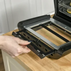 HOMCOM Heißluftfritteuse 11 L 1800W Mit 8 Menüs Zubehör Backofen Dehydrator Barbecue Für Gesundes ölfreies Fettarmes Kochen Stahl Schwarz 32 X 35,6 X 37,9 Cm -Bosch Verkäufe b8e1d76596491cf73d92458d1da7300c