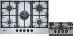 Neff N 70, Edelstahl, Integriert, Gaskochfeld, Edelstahl, 5 Zone(n), 5 Zone(n) -Bosch Verkäufe bb00574b4d58e8f8bfe122e578ebe893