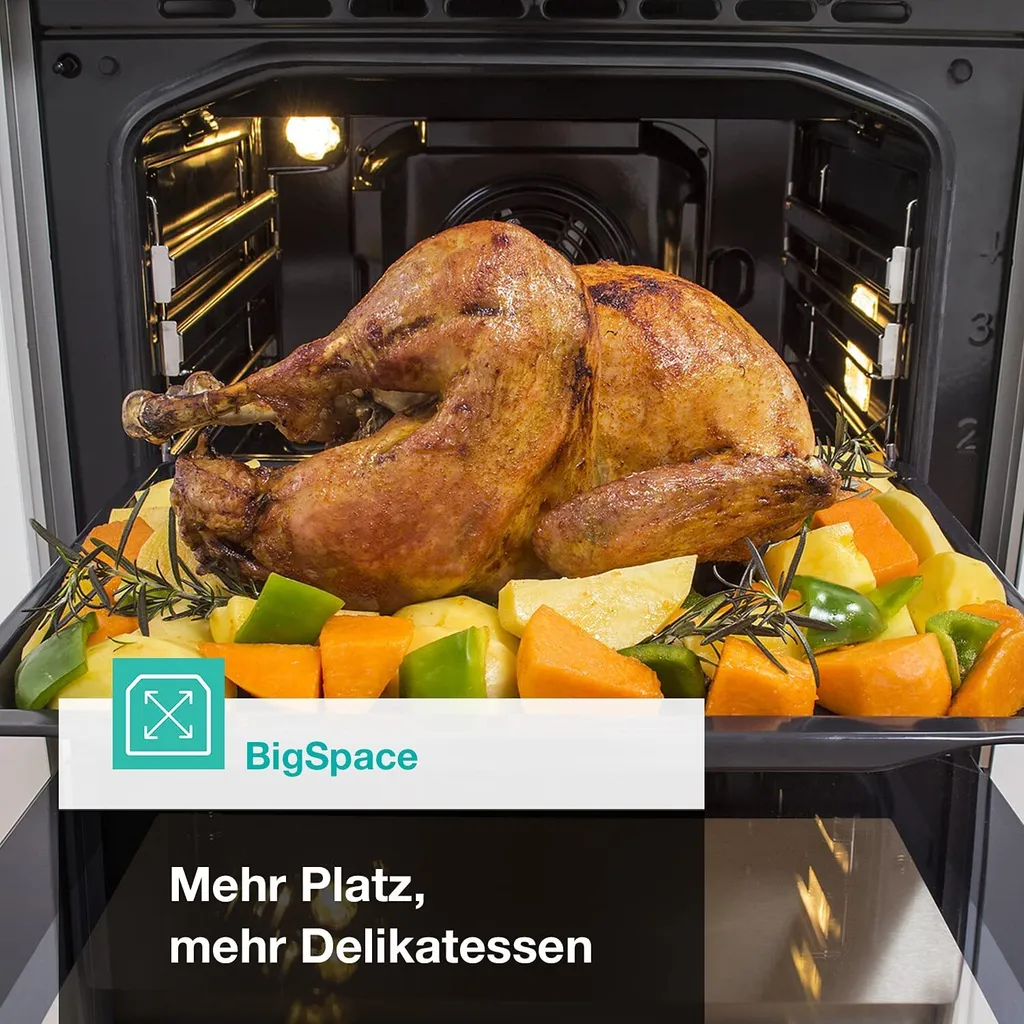 Gorenje Black Set 4 Einbauherd-Set Mit Glaskeramik-Kochfeld Mit Edelstahlrahmen, Heißluft - 77L XXL Volumen - ExtraSteam - GentleClose - EcoClean - AirFry - PizzaMode - PerfectGrill - Teleskopauszüge - Schwarz 12 Gorenje Black Set 4 Einbauherd-Set Mit Glaskeramik-Kochfeld Mit Edelstahlrahmen, Heißluft - 77L XXL Volumen - ExtraSteam - GentleClose - EcoClean - AirFry - PizzaMode - PerfectGrill - Teleskopauszüge - Schwarz – Bild 10