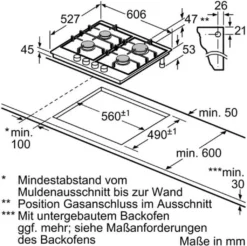 Bosch POP6B6B10 60cm Gaskochfeld Schwarz Hartglas GAS KOCHFELD Autark -Bosch Verkäufe bded9975610744cc0f1eec0db8fddd87