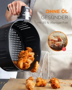 Tomons Heißluftfritteuse XXL 5,5 L Elektrofritteuse, 1800W, Airfryer Ohne Fett Und Öl, Friteuse Heißluft Mit 8 Voreinstellungen, Alarmtimer, Digitales Touch-Display, Frittierkorb Und Rezeptheft -Bosch Verkäufe bf76e24af9e5ff34a5e82b987d2d66b4