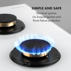 Klarstein Goldflame 4 Gaskochfeld , 4-flammig , Autark , 60 Cm , Einbau , Messing-Brenner , Erdgas/Propangas , Sicherheitsventile , Automatische Abschaltung , Topfträger Aus Gusseisen , Inkl. Schlauch Und Druckminderer , Glaskeramik Ø 8 Mm , Weiß -Bosch Verkäufe bfedd038b5ac01badbba450e1f210b46