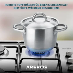 AREBOS Gaskochfeld 5 Flammen, Edelstahl, Inkl. Topfträger & Zündsicherung, Autark, Geeignet Für Erdgas Oder Propangas, Gasherd -Bosch Verkäufe c03422f4311464f3ca51364649eed46b