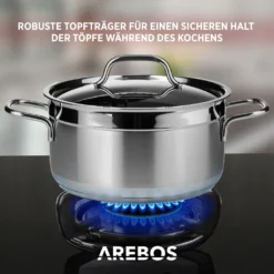 AREBOS Gaskochfeld 2 Flammen, Glaskeramik, Inkl. Topfträger & Zündsicherung, Autark, Geeignet Für Erdgas Oder Propangas, Gasherd -Bosch Verkäufe c262a17c88c7247821fdecbc87dd7197 1