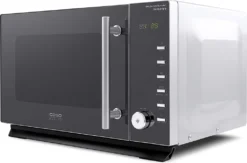 CASO | MIG25 Ceramic 2-in-1 Mikrowelle Mit Grill | Keramikboden Und Inverter-Technologie, 900 W, 1000 W Grill, 25 L, Design Edelstahl, Verspiegelt