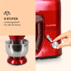 Klarstein Lucia Rossa Küchenmaschine Mixer (1200 Watt, 5 Liter Rührschüssel, Fleischwolf, Saftpresse ) - Rot -Bosch Verkäufe c3de45f182ad13d2730ccc968b4bdd0d