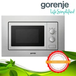 Gorenje BM201EM1X Einbau-Mikrowelle Edelstahl, 60 Cm, 20 L, 5 Leistungsstufen, 700W
