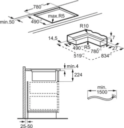 AEG - CCE84751CB - Einbau-Induktions-Kochfeld Mit Integriertem Dunsabzug - Umluft -Bosch Verkäufe c9bac7b9a9266d7faf69e7f7bd1a5a4b