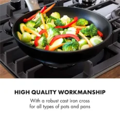 Klarstein Ignito 4 Zonen Gaskochfeld - 4-flammig Aus Glaskeramik, New Edition, Autark, 60cm, Sabaf-Brenner, Erdgas/Propangas, Sicher Mit Abschaltautomatik, Topfträger Aus Gusseisen, Einbau, Schwarz -Bosch Verkäufe cacd3e4153e81c6cdf2d18c7f17075ca