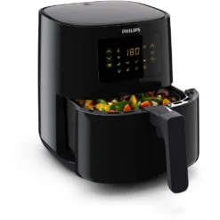 Philips Airfryer Essential, Heißluftfriteuse, App-Steuerung, 0.8 Kg, Touchscreen, Schwarz (HD9255/90) -Bosch Verkäufe cb9ab16a9b6610f2ae09f95a1f74f101