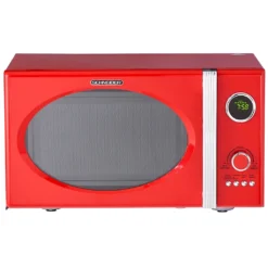 SCHNEIDER Mikrowelle Mit Grill Mikrowellenherd MW823G FR Rot 800 Watt 23 L