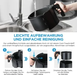 Midea Heißluftfritteuse 3,5L Heißluft Fritteuse Mit 8 Verschiedene Programmen, Digital Touchscreen, Temperaturkontrolle, 1500W Heissluftfritteuse Air Fryer -Bosch Verkäufe cc2bf3fb3ebb3b49001a813e6be6213f