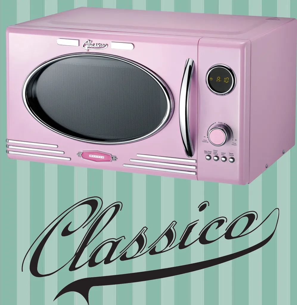 Melissa 16330130 Retro Mikrowelle/1000 Watt/23 Liter Garraum,Design Mikrowelle Mit Grill/Rosa Pink 5 Melissa 16330130 Retro Mikrowelle/1000 Watt/23 Liter Garraum,Design Mikrowelle Mit Grill/Rosa Pink – Bild 3