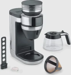 SEVERIN FILKA Vollautomat Für Filterkaffee Mit Glaskanne KA 4850 Aus Edelstahl, Matt-schwarz Edelstahl-gebürstet -Bosch Verkäufe d14b71f2f1644ef0951328a7e1cdd1e2