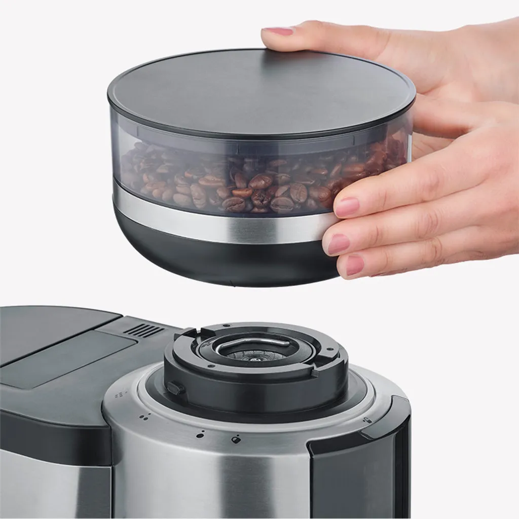 SEVERIN FILKA Vollautomat Für Filterkaffee Mit Thermokanne KA 4851 Aus Edelstahl, Matt-schwarz Edelstahl-gebürstet 6 SEVERIN FILKA Vollautomat Für Filterkaffee Mit Thermokanne KA 4851 Aus Edelstahl, Matt-schwarz Edelstahl-gebürstet – Bild 4