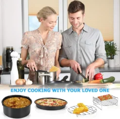 Zubehör Heißluftfritteuse, 8 Zoll 14 Stück Zubehörset Für Airfryer Fritteusen Für COSORI Ninja Philips Tefal Für Luftfritteuse 3.7QT-6.8QT -Bosch Verkäufe d5ff34676367702f4359bf84305cc929