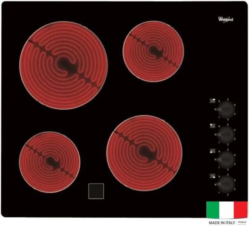 WHIRLPOOL AKM9010NE Ceranfeld - 4 Flammen - 6200 W - L58 X T51 Cm - Glasbeschichtung - Schwarz 4 WHIRLPOOL AKM9010NE Ceranfeld - 4 Flammen - 6200 W - L58 X T51 Cm - Glasbeschichtung - Schwarz – Bild 2