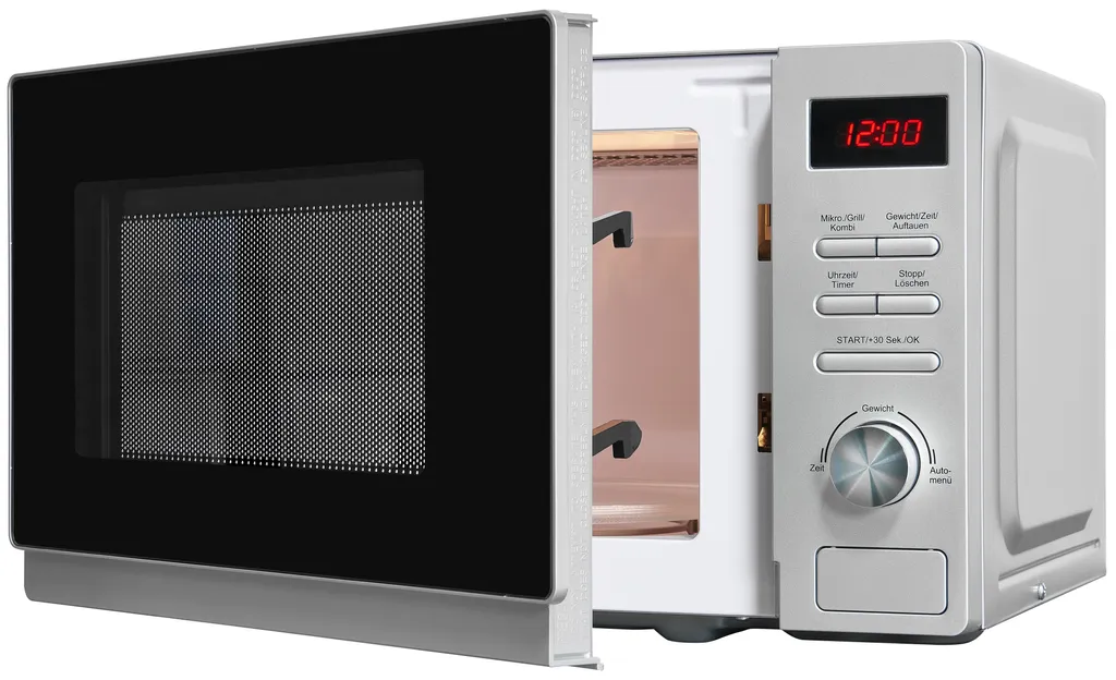 Exquisit Mikrowelle MW 2070-3 GDI Si | 20 Liter Nutzinhalt | 1000 W Grill | Silber 5 Exquisit Mikrowelle MW 2070-3 GDI Si | 20 Liter Nutzinhalt | 1000 W Grill | Silber – Bild 3