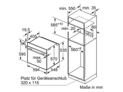 Bosch Einbaubackofen HBA3140S0 Backofen - Autark, Teleskopauszug, 3D-Heißluft -Bosch Verkäufe d9eba2045d59e9346bba3c7901991983