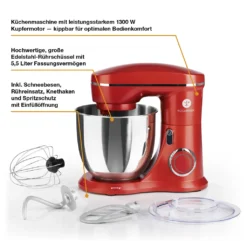 Kochwerk Küchenmaschine - 5,5 Liter Fassungsvermögen - Rot -Bosch Verkäufe da0481905342d274e9a42e6f27bb1435