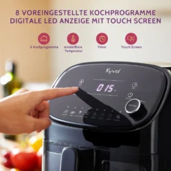 KYVOL Heißluftfritteuse XXL, 5,7L Heißluft-Fritteuse Mit Digitalem LED-Touchscreen, Fritteusen Airfryer Mit Sichtfenster 8 Kochprogrammen, Rezepte Auf Deutsch, Antihaft-Frittierkörben, Ohne Fett, 1350W -Bosch Verkäufe da056e283b0f91d46cf6373209ce3959