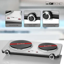 CLATRONIC Doppelkochplatte DKP 3668 Edelstahl Herdplatte Kochplatte 1000/1500W -Bosch Verkäufe da5d085088ea1a01876c00cdfad4d9bc