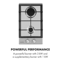 Klarstein Ignito Domino Gaskochfeld , 2-flammig , Autark , 30 Cm , Einbau , Sabaf-Brenner , Erdgas/Propangas , Sicherheitsventile , Automatische Abschaltung , Topfträger Aus Gusseisen , Edelstahl , Silber -Bosch Verkäufe ded7015b8d76ac3c0c3890d7133140d3