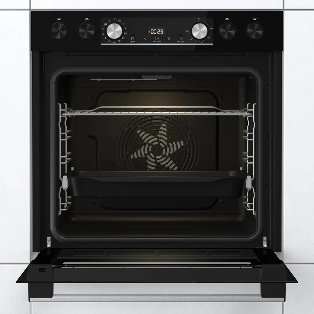 Gorenje Black Set 4 INDUCTION Einbauherd - Set Mit Induktions-Kochfeld Mit Edelstahlrahmen - 77L XXL Volumen - GentleClose - AirFry - PizzaMode - ChildLock - PerfectGrill - Teleskopauszüge - Schwarz 6 Gorenje Black Set 4 INDUCTION Einbauherd - Set Mit Induktions-Kochfeld Mit Edelstahlrahmen - 77L XXL Volumen - GentleClose - AirFry - PizzaMode - ChildLock - PerfectGrill - Teleskopauszüge - Schwarz – Bild 4