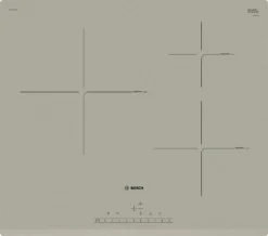 Bosch Serie 6 PIJ633FB1E, Quarz-metallic, Integriert, Zonen-Induktionskochfeld, Glaskeramik, 3 Zone(n), 3 Zone(n)