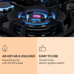 Klarstein Ignito Max 4 , Gaskochfeld , 4-flammig Glaskeramik , Ektrische Zündung , Geringere Energiekosten , 9,1 KW , 60 Cm -Bosch Verkäufe e039921554fc1e1896f6b9d371134950