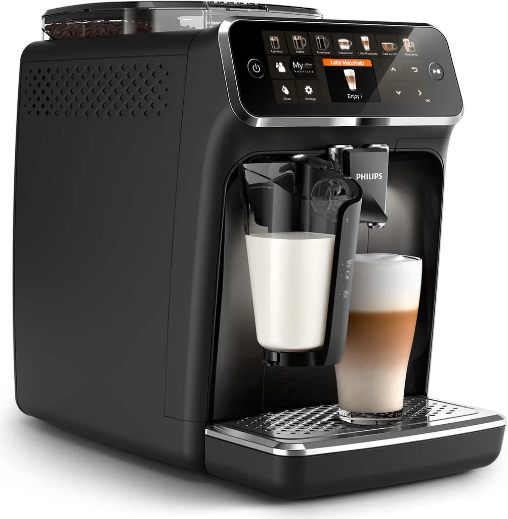 Philips Kaffeevollautomat 5400 Series, 12 Kaffeespezialitäten, LatteGo Milchsystem, Touchdisplay, Schwarz (EP5441/50) 5 Philips Kaffeevollautomat 5400 Series, 12 Kaffeespezialitäten, LatteGo Milchsystem, Touchdisplay, Schwarz (EP5441/50) – Bild 3