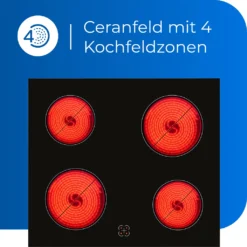 Exquisit EHE 156-2.1-Set Einbau-Herd Glaskeramikkochfeld | Ober-/Unterhitze | Grill | Inox -Bosch Verkäufe e1608b41490d4ff11be7fede6d307aac