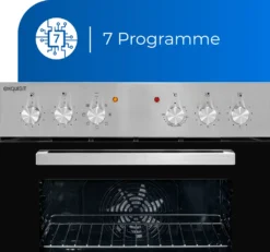 Exquisit EHE 156-2.1 U-Set Einbau-Herd Glaskeramikkochfeld | Ober-/Unterhitze | Inox -Bosch Verkäufe e2f991a6e28a13744e90952475900a3d