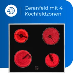 Exquisit EHE 157-2 UR-Set Einbau-Herd Glaskeramikkochfeld | Ober-/Unterhitze | Umluft & Grill| Inox -Bosch Verkäufe e52f295627c9cc9b884c5db22dea179e