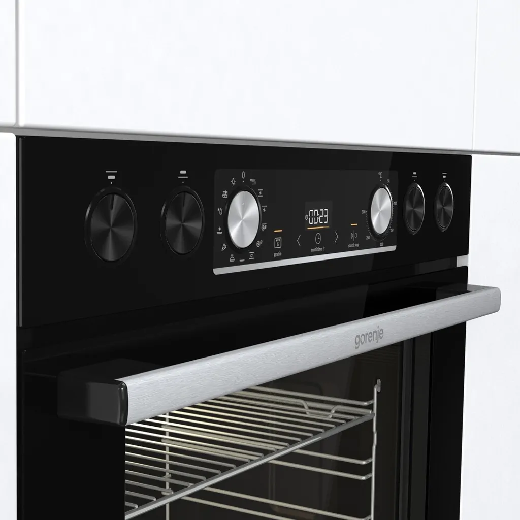 Gorenje Black Set 4 Einbauherd-Set Mit Glaskeramik-Kochfeld Mit Edelstahlrahmen, Heißluft - 77L XXL Volumen - ExtraSteam - GentleClose - EcoClean - AirFry - PizzaMode - PerfectGrill - Teleskopauszüge - Schwarz 20 Gorenje Black Set 4 Einbauherd-Set Mit Glaskeramik-Kochfeld Mit Edelstahlrahmen, Heißluft - 77L XXL Volumen - ExtraSteam - GentleClose - EcoClean - AirFry - PizzaMode - PerfectGrill - Teleskopauszüge - Schwarz – Bild 18