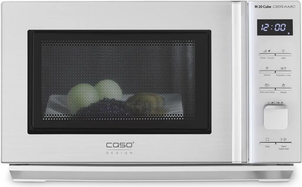 Caso M 20 Cube Ceramic Mikrowelle Silber 20L 800W LED-Display Kindersicherung 3 Caso M 20 Cube Ceramic Mikrowelle Silber 20L 800W LED-Display Kindersicherung