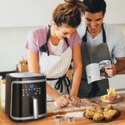 Aigostar Cube - 7L Heißluftfritteuse, Friteuse Heissluft 1900 W Heissluftfriteuse, 7 Programmen, Warmhalten, 20 Rezepte, Ohne Öl, Für 6-10 Personen, Air Fryer Mit Digitalem LED-Touchscreen, Schwarz -Bosch Verkäufe e74179c9d37e4989be1e20605261e45b