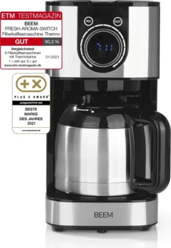 BEEM FRESH-AROMA-SWITCH Filterkaffeemaschine - Thermo Edelstahl 1 L Thermoskanne Bedienrad 24h-Timer 800 W Für 4-8 Tassen Kaffeemaschine Timer 28 BEEM FRESH-AROMA-SWITCH Filterkaffeemaschine - Thermo Edelstahl 1 L Thermoskanne Bedienrad 24h-Timer 800 W Für 4-8 Tassen Kaffeemaschine Timer -Bosch Verkäufe e8f5ed38f21a1145dd5ffb5db57759d6