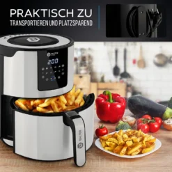 BALTER Heißluftfritteuse Heissluft Friteuse Heißluft Fritteuse Edelstahl 5 Liter XXL -Bosch Verkäufe ead8abdbcf37685660e9f084bcf48de9
