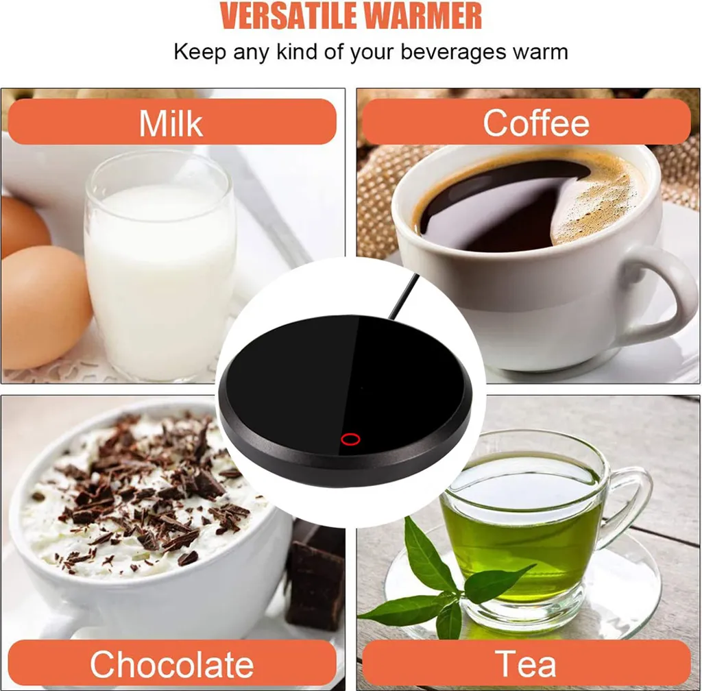 Tassenwärmer, Getränkewärmer, Kaffeewärmer Mit Warmhalteplatte Für Tee, Kaffee, Milch, Kaffeewärmer Mit Eurostecker Für Büro Und Zuhause 8 Tassenwärmer, Getränkewärmer, Kaffeewärmer Mit Warmhalteplatte Für Tee, Kaffee, Milch, Kaffeewärmer Mit Eurostecker Für Büro Und Zuhause – Bild 6